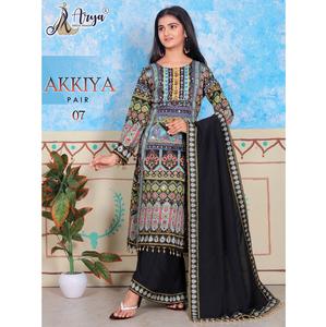 Último Maruti moda mujer muselina pesada Digital impreso festivo-desgaste elegante espejo Real trabajo Kurti conjunto pantalón Dupatta mayorista - Product Image 1