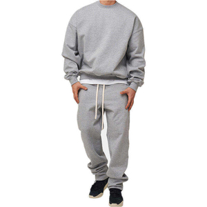 High Quality Cotton Heavyweight <b>Tracksuits</b> with Custom Logo Men's Winter Sports Wear Hoodie Sweat Pants 2 Piece Jogging Set - Product Image 2