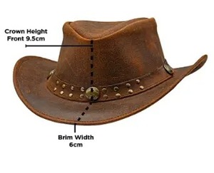 Sombrero de Vaquero de Cuero Elegante, Clásico, Unisex, Hecho a Mano, Informal, para Exteriores, Colección al por Mayor - Product Image 6