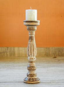 Bougeoir fait main en détresse en bois décor à la maison décor rustique de Noël et de Pâques - Product Image 2