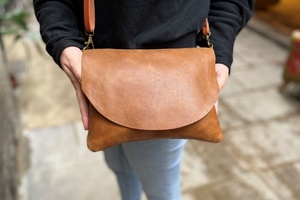 Sac en cuir véritable Vintage Sac à main à bandoulière Sac A Main Vintage Trendy Products 2024 LCS-0021 - Product Image 4