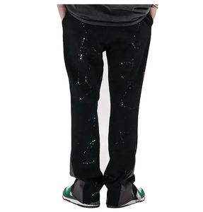 Pantalon de jogging évasé taille haute pour femme, avec logo personnalisé, nouveau, respirant, style vintage, avec cordon de serrage, effet éclaboussures, en molleton de coton, grandes tailles - Product Image 3