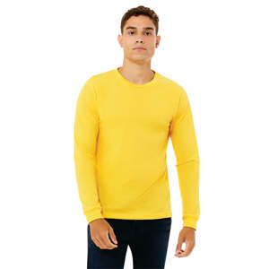 Airlume-Camiseta de manga larga Unisex, Camiseta de algodón peinado y anillo, 52% poliéster, 32, 48% oz oro, brezo CVC, 4,2 - Product Image 1