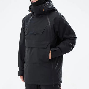 Vestes de ski et de snowboard à capuche et fermeture éclair de grande taille, qualité supérieure, imperméables, coupe-vent, respirantes, 10 000 mm pour hommes - Product Image 3