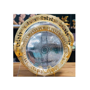 New Arrival Latest Design <b>Mirror</b> Base Metal <b>Tray</b> Set of 2 Vintage Home Decor <b>Tray</b> in Cheapest Price by Indian Metal World - Product Image 5