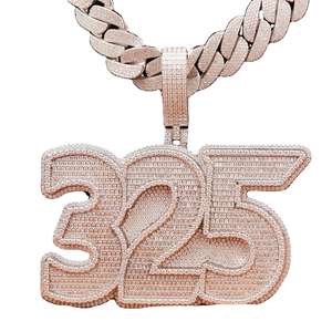 Colgante de diamante de moissanita personalizado de alta calidad para fiestas, regalos, colgante de Hip Hop para hombres, bodas, Plata de Ley 925 - Product Image 1