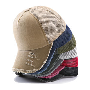 Sombrero de béisbol de algodón desgastado de verano Sombrero de camionero trasero de malla transpirable Gorra informal ajustable OEM - Product Image 2