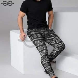 Alta calidad OEM personalizado de gran tamaño Terry suelto algodón Jogger hombres pantalones de chándal de cintura alta Casual Lounge pantalones hombres de moda - Product Image 5