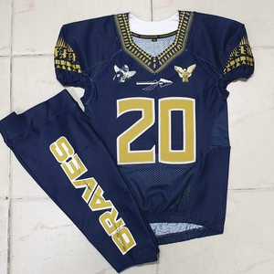 Venta al por mayor de alta calidad logotipo personalizado impreso camisetas de fútbol americano para adultos jóvenes y niños uniforme de fútbol americano - Product Image 5