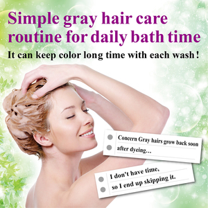 แชมพูที่ไม่เป็นซิลิโคนให้ความชุ่มชื้น300มล. สำหรับการดูแลเส้นผมสีเทาผลิตภัณฑ์สำหรับการดูแลเส้นผมจัดส่งฟรีเป็นครั้งแรก - Product Image 3