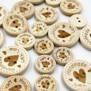 Eco-Friendly <b>Wood</b> <b>Buttons</b>-2-Hole Design for Knitting, Costumes & Handmade Items | VIET FARGIMEX - Product Image 3