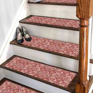 Tapis ethnique imprimé - Tapis moderne au design Kilim - Tapis floral pour chambre d'enfant - Product Image 4