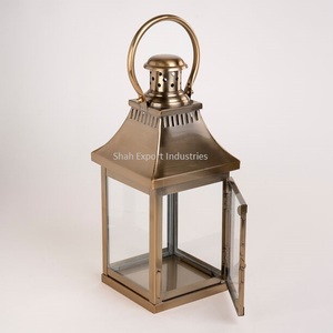 Best Selling Iron Glass Hanging Candle <b>Lantern</b> Square Shape Modern Luxury Style for Home Wedding Christmas Tabletop Lighting - Product Image 2