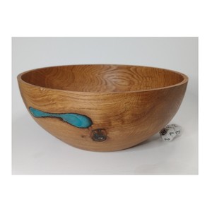 Ensaladera de resina epoxi y madera de alta calidad, pegatina de esmalte de madera de Mango, cuenco de vajilla para servir ensalada de madera - Product Image 4