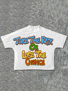 Camiseta de cuello redondo recortada personalizada, tejido de punto de peso pesado, patrón sólido, suelta, informal, diseño de hombro caído para hombres - Product Image 5