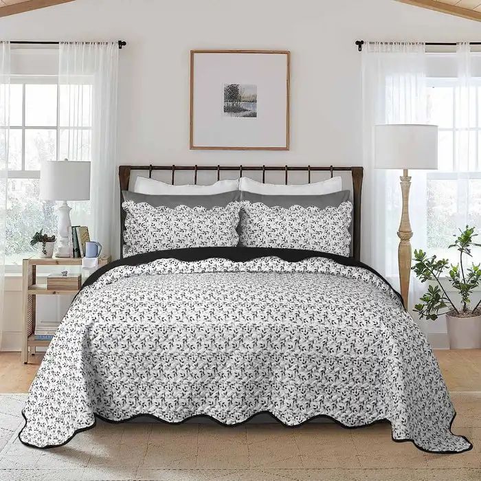 High quality Printed bed spread cover set twin king size bed spread no pilling lightweight luxury bed covers Quilted bedding set
