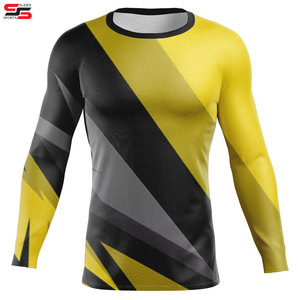 Haut de sport unisexe personnalisé Gym Fitness Serré Rash Guard Corps Compression Baselayer Shirts Rash Guard - Product Image 5