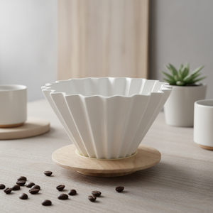 Gotero de Porcelana Multiusos de Primera Calidad 3461007, DURADERO, con Soporte de Madera en Forma de Abanico y Anillo de Silicona - Product Image 4