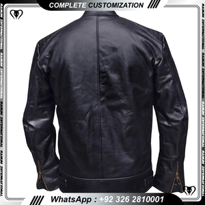 Nouveau hiver Vintage moto équitation hommes vestes en cuir classique décontracté moto veste motard veste en cuir - Product Image 2