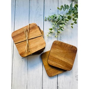 Chevron Vision Wooden <b>Coasters</b> Custom Sized Eco Friendly MDF Acacia <b>Cork</b> Wood Acacia <b>coaster</b> Set Home Decoration - Product Image 5