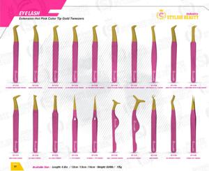 Nouvellement conçu multi couleur pointes ultra pointues forte demande en gros pince à cils tension équilibrée logo personnalisé - Product Image 6