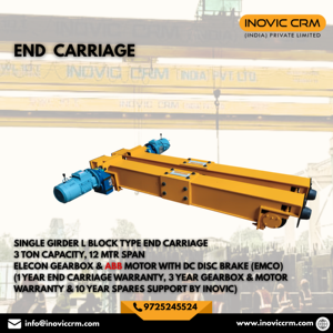 Chariot d'extrémité sur mesure de haute qualité pour grue EOT par INOVIC CRM - Usage industriel OEM robuste - Product Image 1