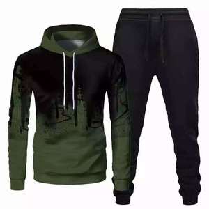 Survêtement en molleton 100% coton coupe ajustée pour homme, survêtement rayé pour homme, vêtements de sport pour jogging, survêtement OEM par sublimation - Product Image 6