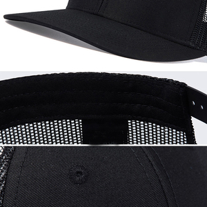 Alta calidad logotipo personalizado carta gorras de béisbol camionero 7 paneles de malla deportes Golf Snapback impermeable ajustado Unisex 3D bordado - Product Image 5