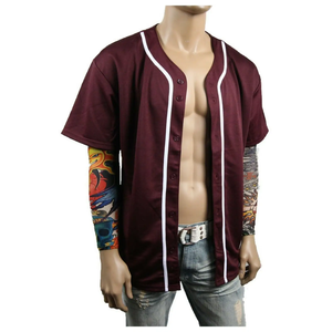 เสื้อเบสบอลและซอฟต์บอลผ้าเจอร์ซีย์ระบายอากาศเสื้อกีฬาพลัสไซส์ OEM พิมพ์ซับลิเมชันเสื้อเปล่าออกแบบได้ตามต้องการ - Product Image 4