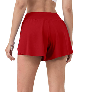 Fabricant OEM Logo personnalisé Shorts légers pour femmes pour Shorts de course à séchage rapide 3 pouces tissés Running Fitness Shorts pour femmes - Product Image 6