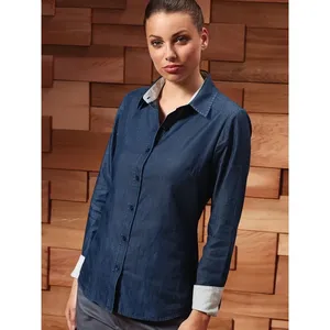Polo de Mezclilla para Mujer, Estilo Pindot, para Merchandising Corporativo y Fines Promocionales - Product Image 1