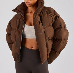 แจ็กเก็ตบุผ้าฝ้ายสำหรับผู้หญิงเสื้อแจ็คเก็ตบุนวมปรับแต่งโลโก้และสีได้ตามต้องการดีไซน์ใหม่ - Product Image 1