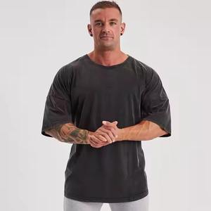 Camiseta Lisa Bordada de Alta Calidad, Camiseta de Algodón Grueso 100% Personalizada para Hombre, Talla Grande, Estampada - Product Image 5