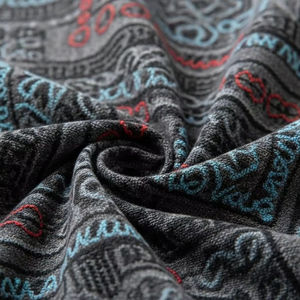 Robe décontractée en laine peignée à imprimé numérique brodé, mélange de laine peignée respirant, broderie élégante, tenue de tous les jours, streetwear, mode - Product Image 3