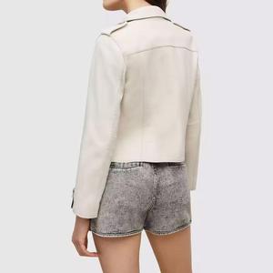 Chaqueta de cuero de señora de calidad superior Logotipo personalizado Chaqueta de cuero de mujer al aire libre más vendida para adulto - Product Image 2