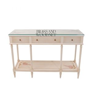 Table console classique de luxe peinte à la main avec tiroirs - Product Image 6