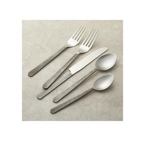 ชุดเครื่องใช้บนโต๊ะอาหารสแตนเลส5ชิ้นมีด้ามจับสีฟ้าสำหรับใช้ในบ้านชุดรับประทานอาหารค่ำพร้อมกระจกขัดเงางานหัตถกรรม - Product Image 5