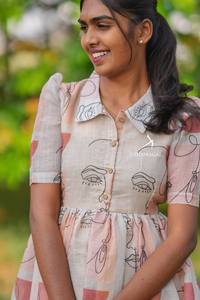 Vestido de una pieza para mujer Georgette con estampado digital de diseñador, Salwar de seda de manga elegante estilo indio para fiestas de boda para adultos - Product Image 4