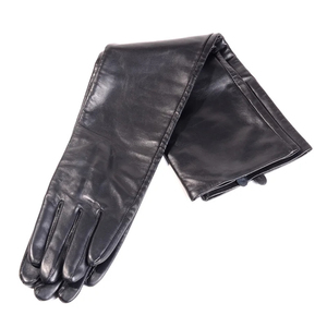 Người Đàn Ông Của Nam 100% Da Thật Da Cừu Hiệu Suất Màu Đen Hơn Chiều Dài Opera/Dài Găng Tay Găng Tay - Product Image 6