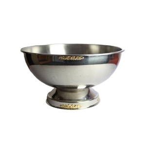 Handmade Silver Plated Stainless Steel Round Champagne Bowl With Base Bar and <b>Wine</b> Ice Bowls for Party Bar Ware Use - Product Image 3