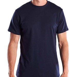 T-shirts à manches courtes à col rond ajustés personnalisables pour hommes et femmes 100% coton Options polyester/coton - Product Image 3