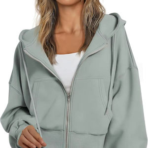 Ropa personalizada a precio de mayorista, conjunto de dos piezas, ropa de mujer, chándales personalizados para mujer, chaqueta con cremallera y joggers deportivos - Product Image 1