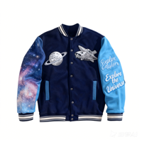 Großhandel 2025 USA-Stil Hochwertige Maßgefertigte Logo Gothic Grafik Letterman Jacke Herren Schwergewichts-Varsity-Jacke