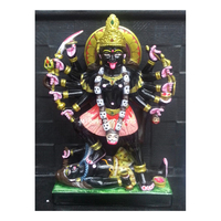 La plus belle sculpture artisanale de Kali Mata en marbre noir, en position debout, avec le dieu Shiva, pour le culte à la maison et au temple.