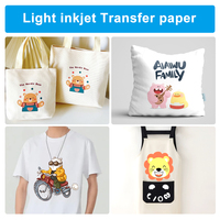 Papel de transferencia de camiseta de alta calidad HESHUN, papel de transferencia de calor ligero al por mayor para máquina de impresoras de inyección de tinta