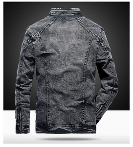 Custom made Men Denim <b>Jacket</b> outdoor wear anti wrinkle <b>light</b> weight hot selling denim <b>jacket</b> for men with durable material - Product Image 2