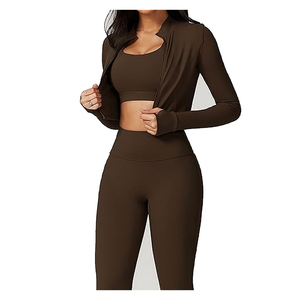 Women's Workout Set Women Breathable & Moisture Wicking Yoga Outfit Comfortable Stylish Athletic Wear Yoga Pilates Fitness - Product Image 4