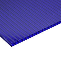Plaque en polycarbonate bleu givré SUN AISA à double paroi avec protection UV, épaisseur 4 mm à 10 mm, pour usage extérieur