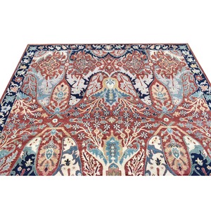 พรมทอมือคุณภาพสูง ดีไซน์เฉพาะตัว สไตล์เปอร์เซียคลาสสิก สีแดง ทำจากขนสัตว์ทอมือ ปูเต็มพื้นที่ สำหรับใช้ในบ้าน รุ่นใหม่ - Product Image 3