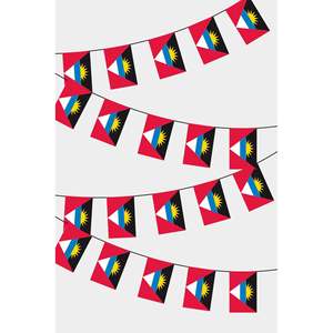 Guirlande de fanions rectangulaires personnalisables en plastique/polyester avec impression numérique pour drapeaux de fanions - Product Image 1